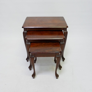 Bijzettafel donker hout - Set van 3